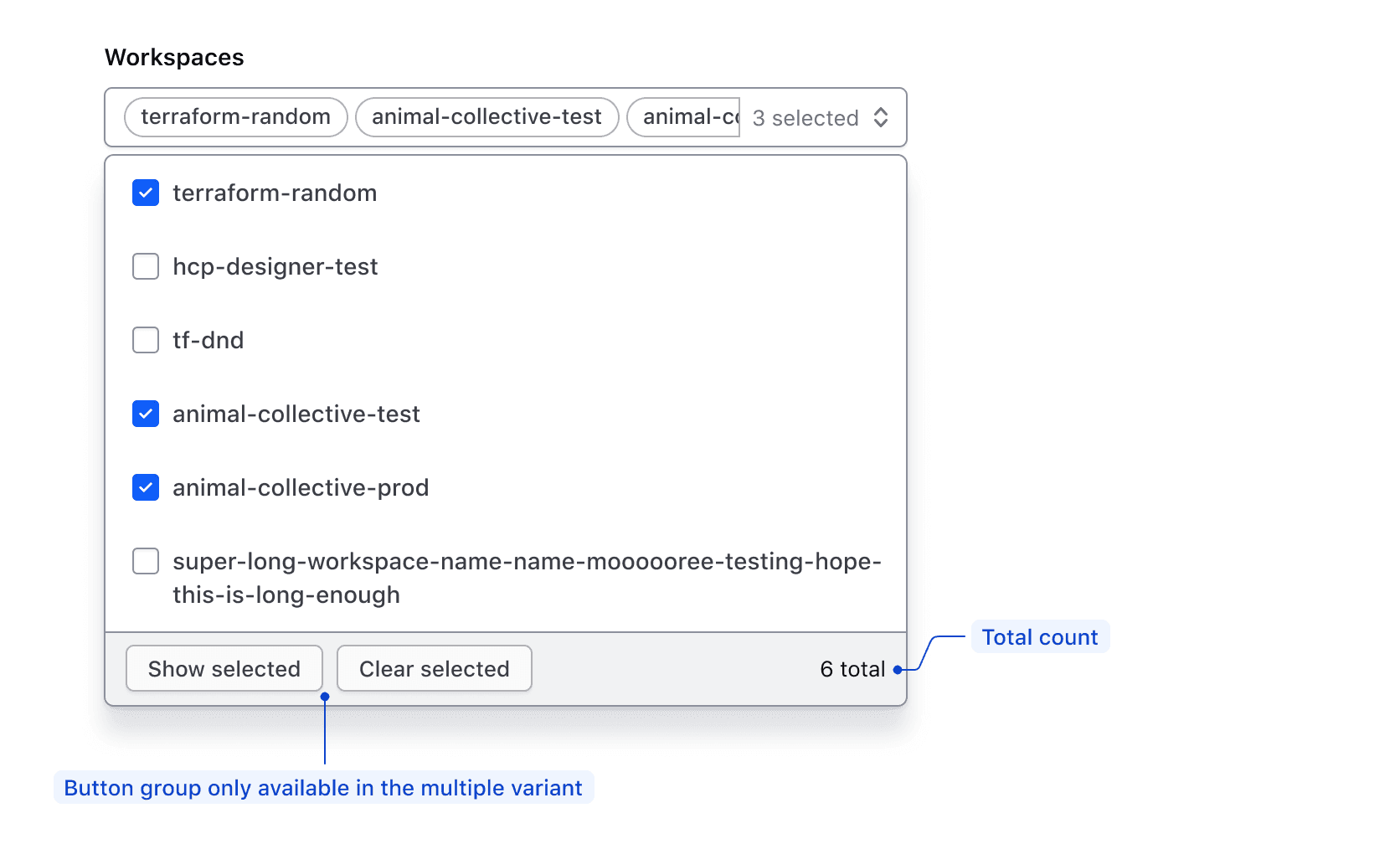 Generic content enabled before the list in both Single and Multiple components